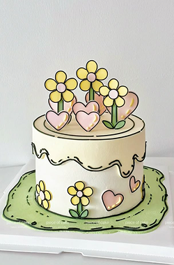 stylized cake
